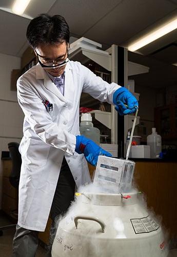 Man in lab coat